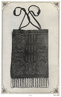 KNITTED BAG WITH STEEL BEADS