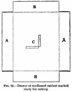 DRAWER TEMPLATE FOR CARDBOARD CABINET